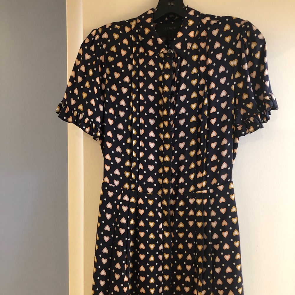 Silk J Crew Heart Dress